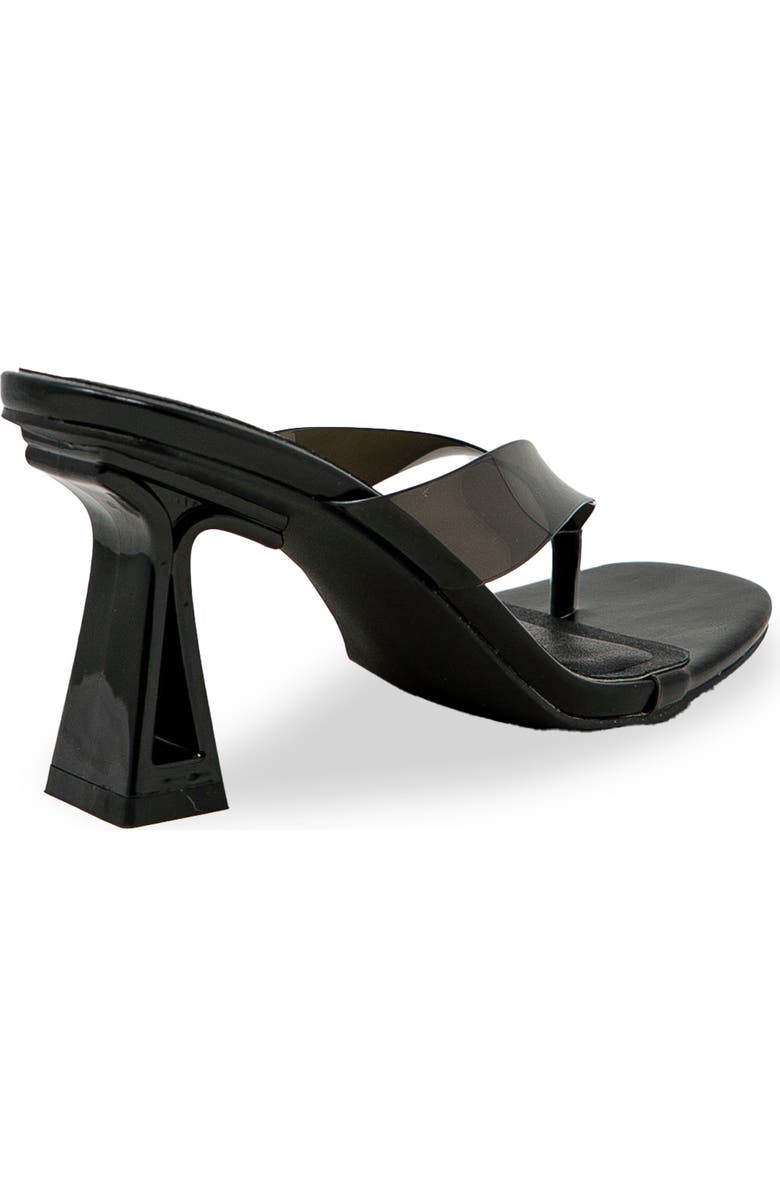 CHASE AND CHLOE Translucent Strap Block Heel Sandal, Alternate, color, Black
