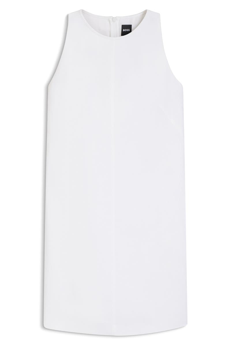 BOSS Dinderal Linen Blend Minidress, Alternate, color, Bright White