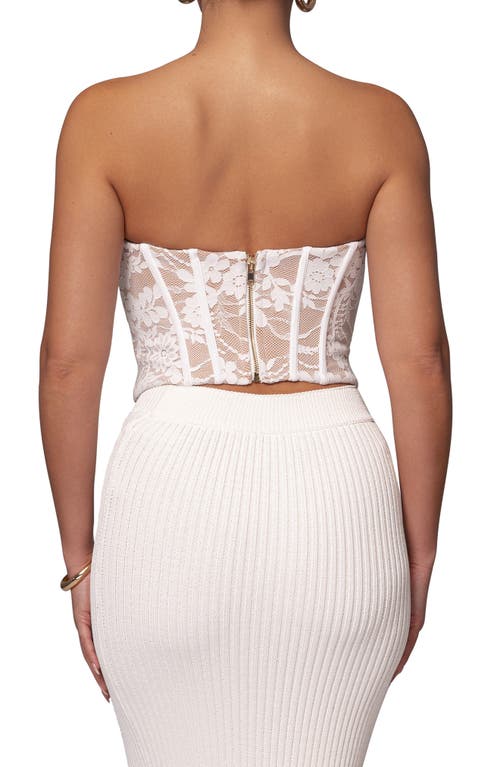 JLUXLABEL JLUXLABEL ROSEMERE LACE BUSTIER TOP