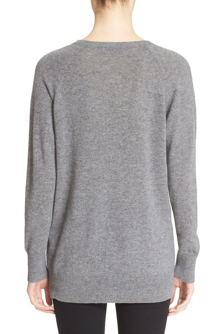 'Asher' V-Neck Cashmere Sweater, Alternate, color, HEATHER GREY