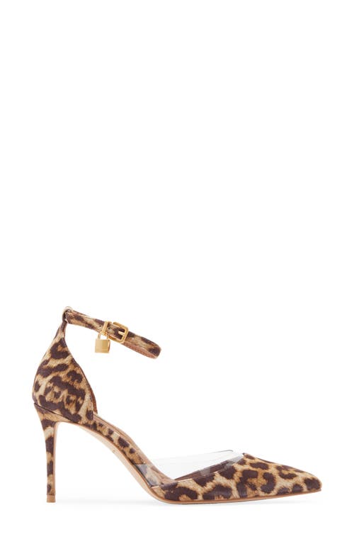 Kurt Geiger London Brixton Lock Charm Pump In Open Brown