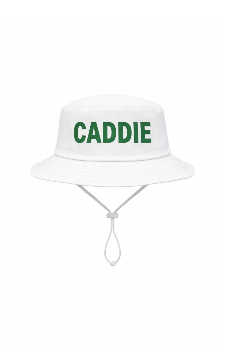 Bits & Bows Caddie Bucket Hat, Main, color, White/Green