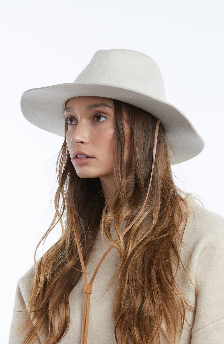 Wyeth Wool Fedora Hat, Alternate, color, Smoke Marle