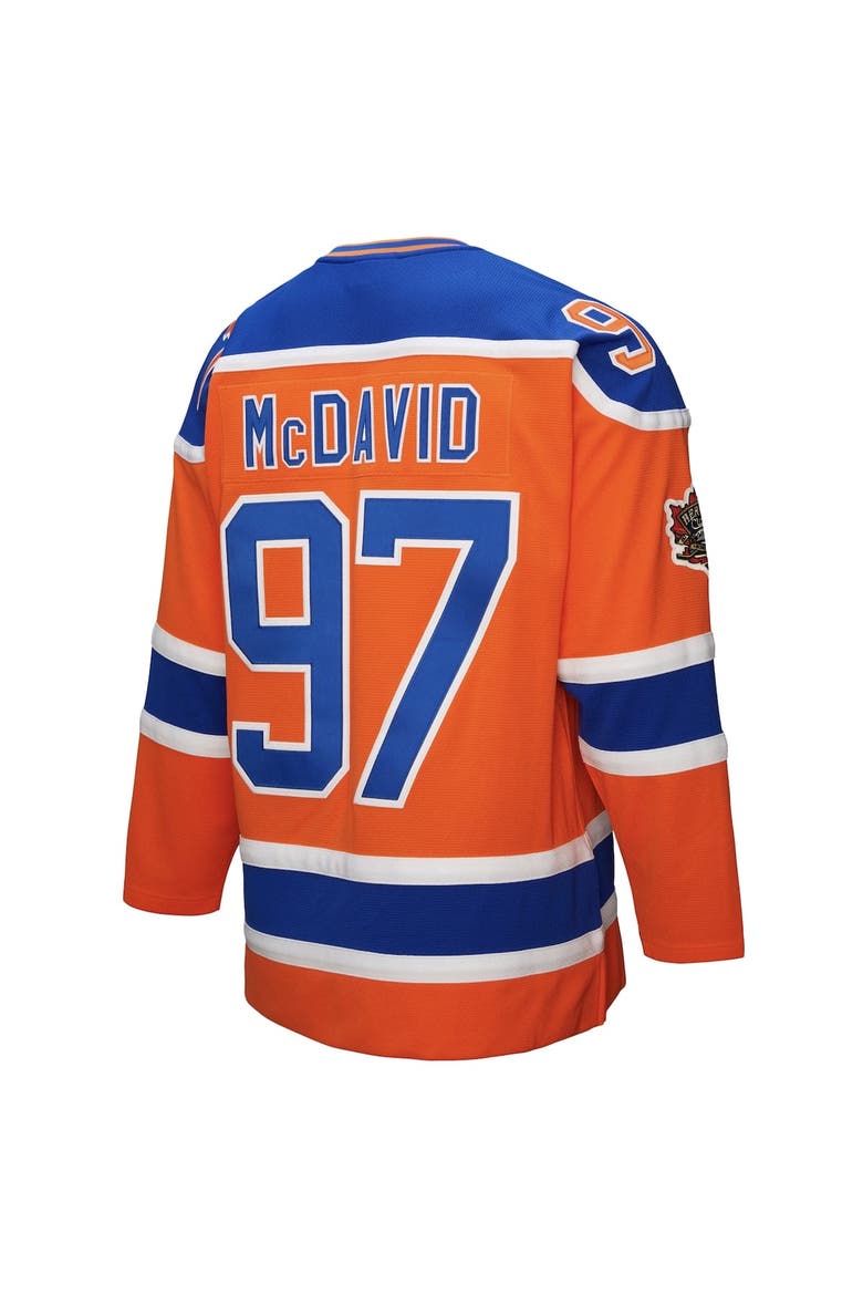 Men's Mitchell & Ness Connor McDavid Orange Edmonton Oilers Power Play Jersey, Alternate, color, Orange