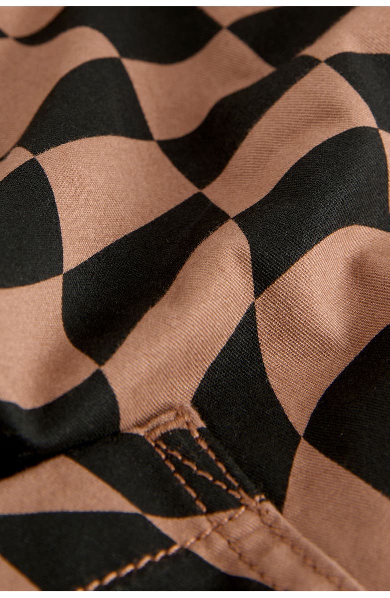 NEXT Kids' Check Baggy Cotton Sweatpants, Alternate, color, Beige Multi