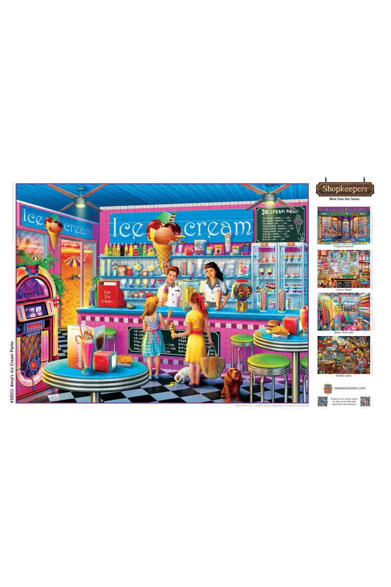 Anna's Ice Cream Parlor 750 Piece Puzzle, Alternate, color, Multicolor