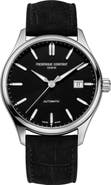 FREDERIQUE CONSTANT Classics Index Automatic Leather Strap Watch, 40mm