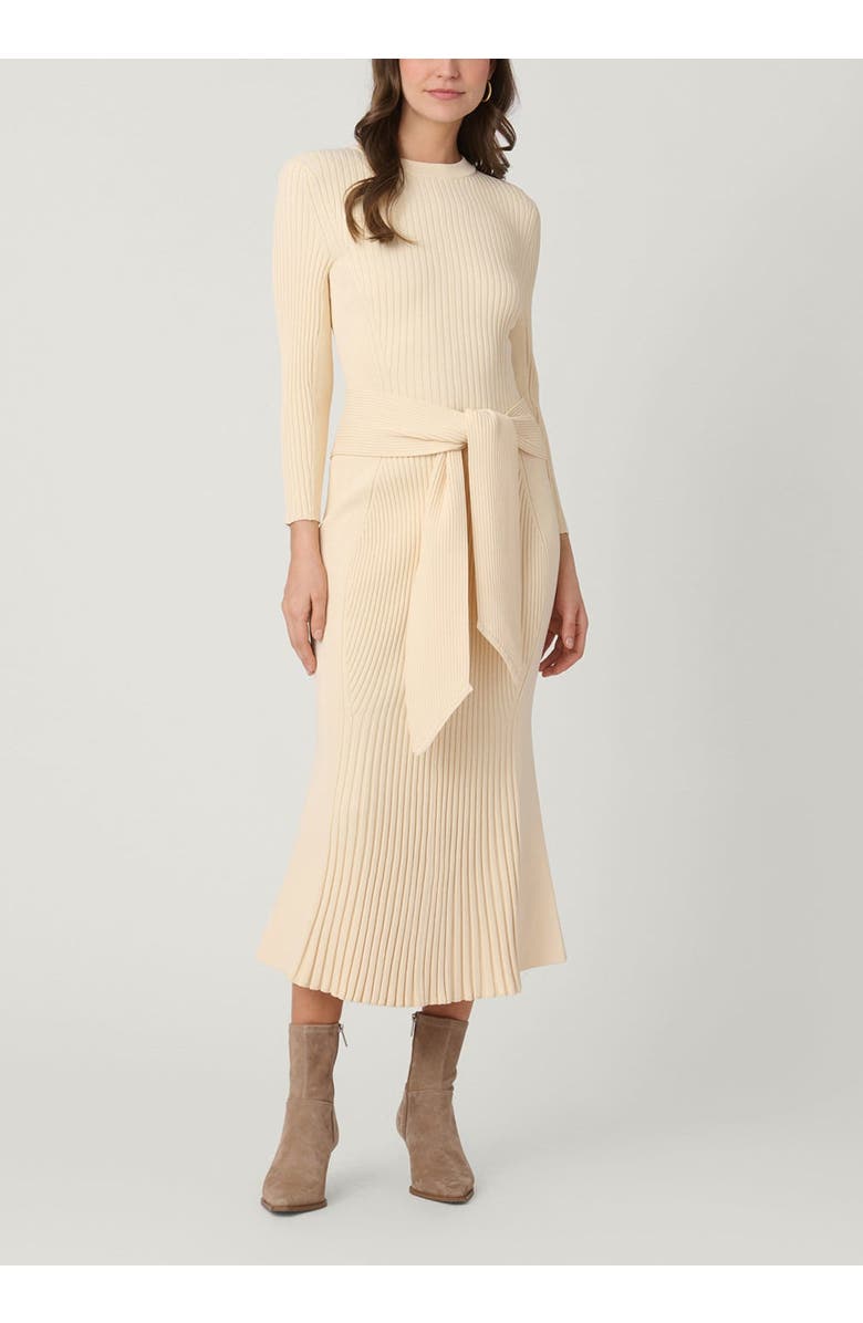 Shoshanna Sam Tie Knit Dress, Main, color, Cream