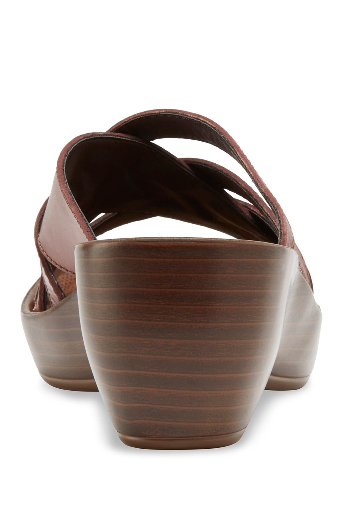 Eastland Poppy Platform Wedge Sandal, Alternate, color, Mahogany