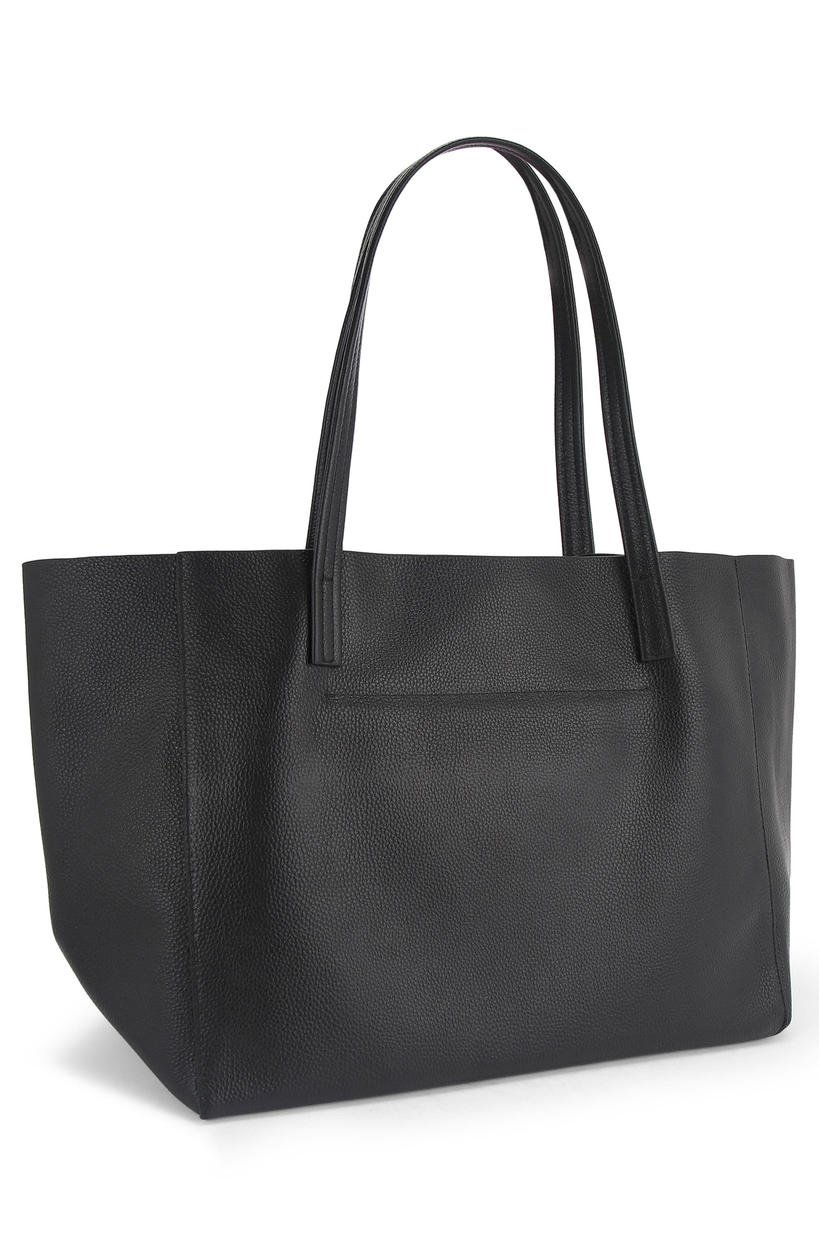 Kurt Geiger London Large Violet Leather Tote, Alternate, color, Black