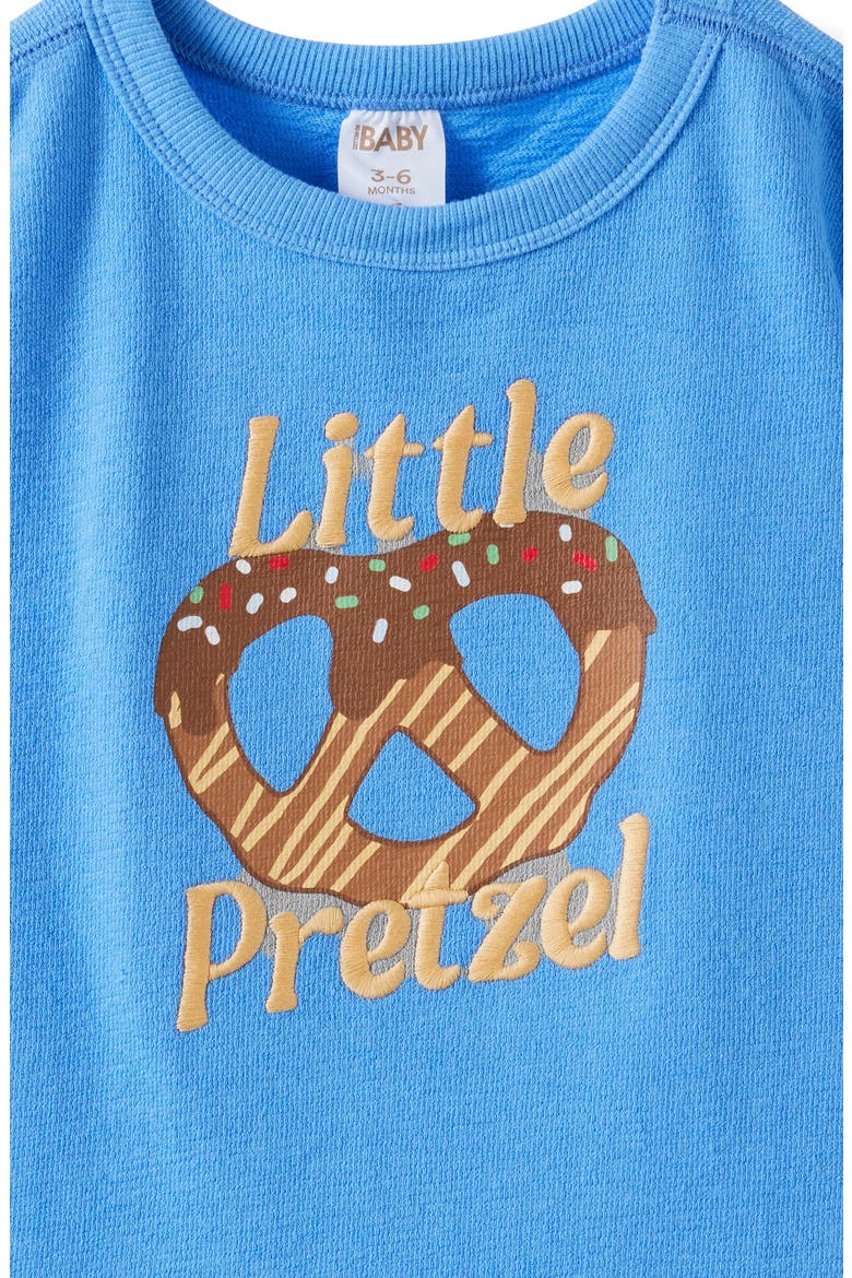 Tyla Knit Playsuit, Alternate, color, Blue Bonnet Little Pretzel