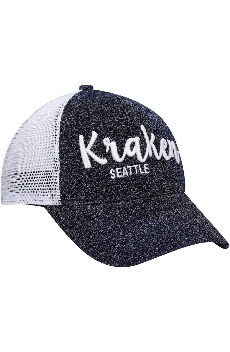 '47 Women's '47 Navy/ Seattle Kraken Encore MVP Trucker Snapback Hat, Alternate, color, Navy