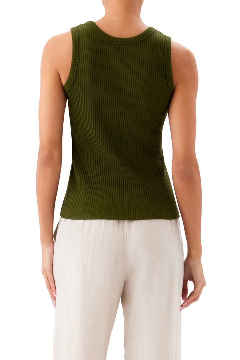 Scoop Neck Rib Tank, Alternate, color, OLIVE