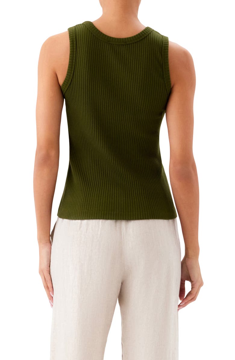 Karen Kane Scoop Neck Rib Tank, Alternate, color, Olive