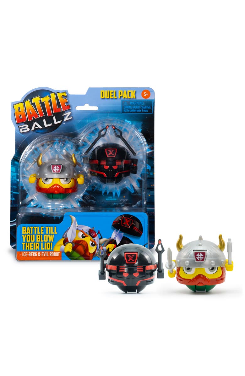 Battle Ballz Duel Pack Ice Berg and Evil Robot 2 Warriors and Joysticks, 5+, Alternate, color, Multicolored