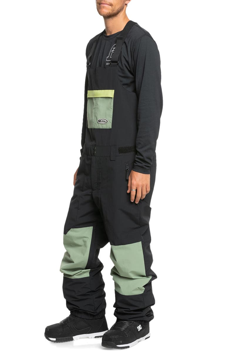 Quiksilver Fly High Water Resistant Snow Bibs, Alternate, color,