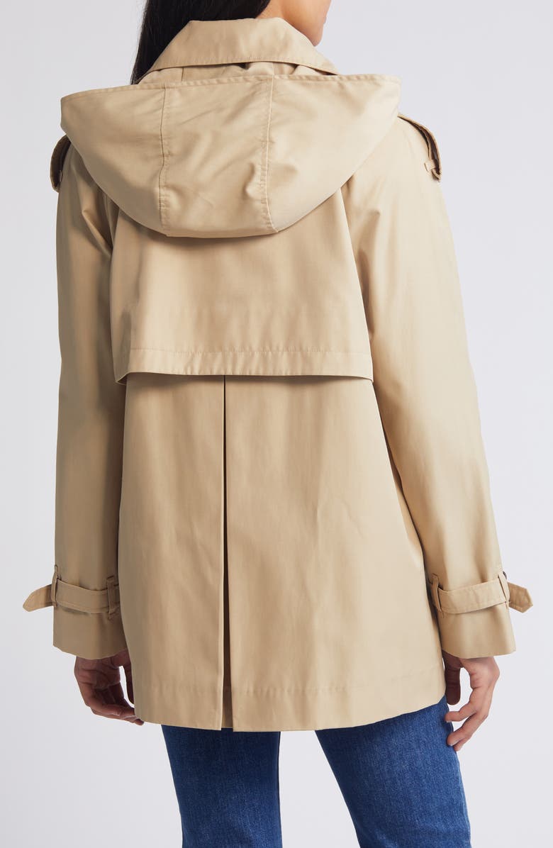 London Fog Double Breasted Belted Water Repellent Raincoat, Alternate, color,