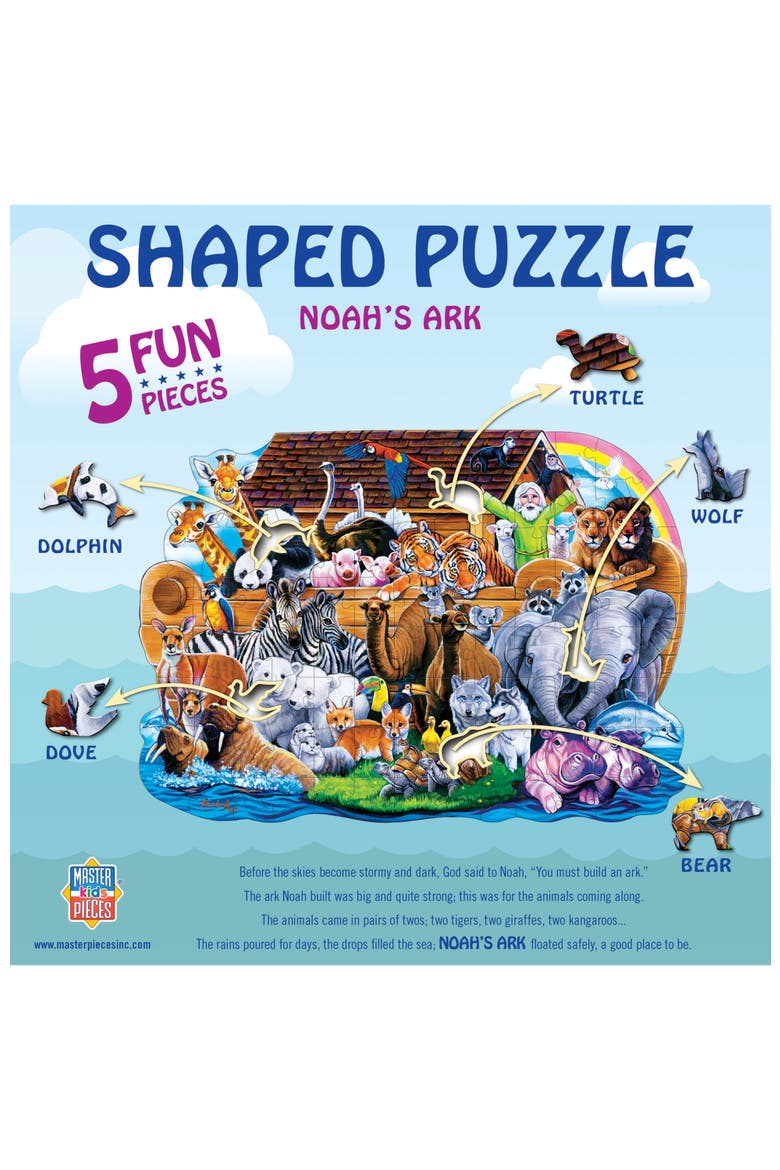 Noah's Ark 100pc Shaped Jigsaw Puzzle, Alternate, color, Multicolor