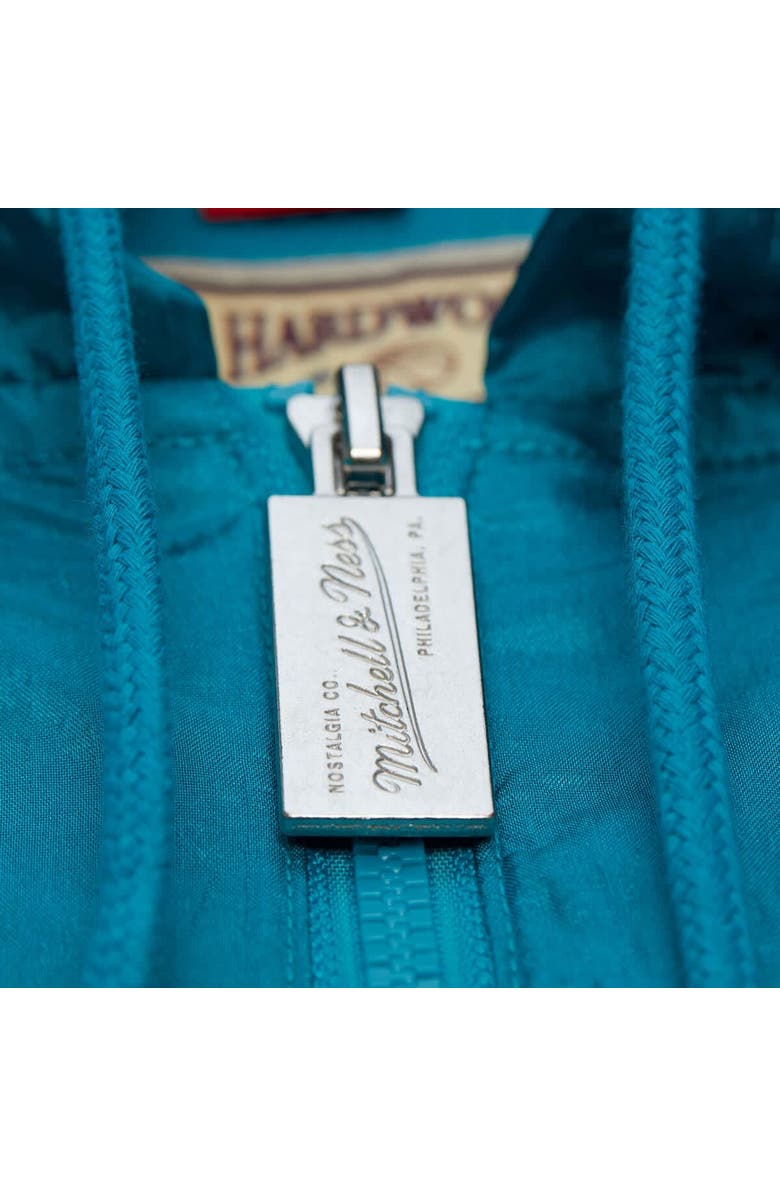 Mitchell & Ness Men's Mitchell & Ness Teal Charlotte Hornets Playmaker Full-Zip Hooded Windbreaker Jacket, Alternate, color, Teal
