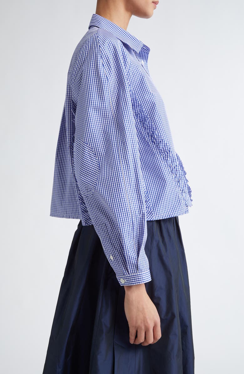 NACKIYÈ Ruffle Cotton Button-Up Shirt, Alternate, color,