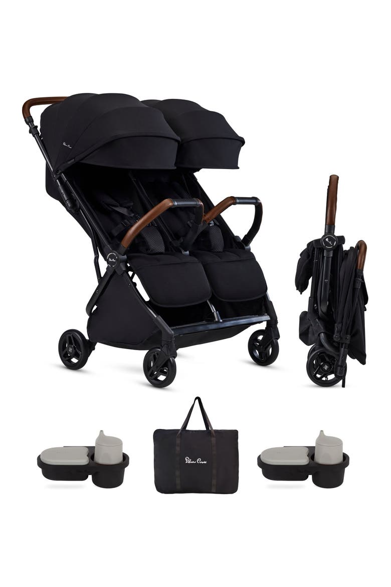 Jet Double Compact Lightweight Travel Stroller Bundle (Nordstrom Exclusive), Main, color, BLACK