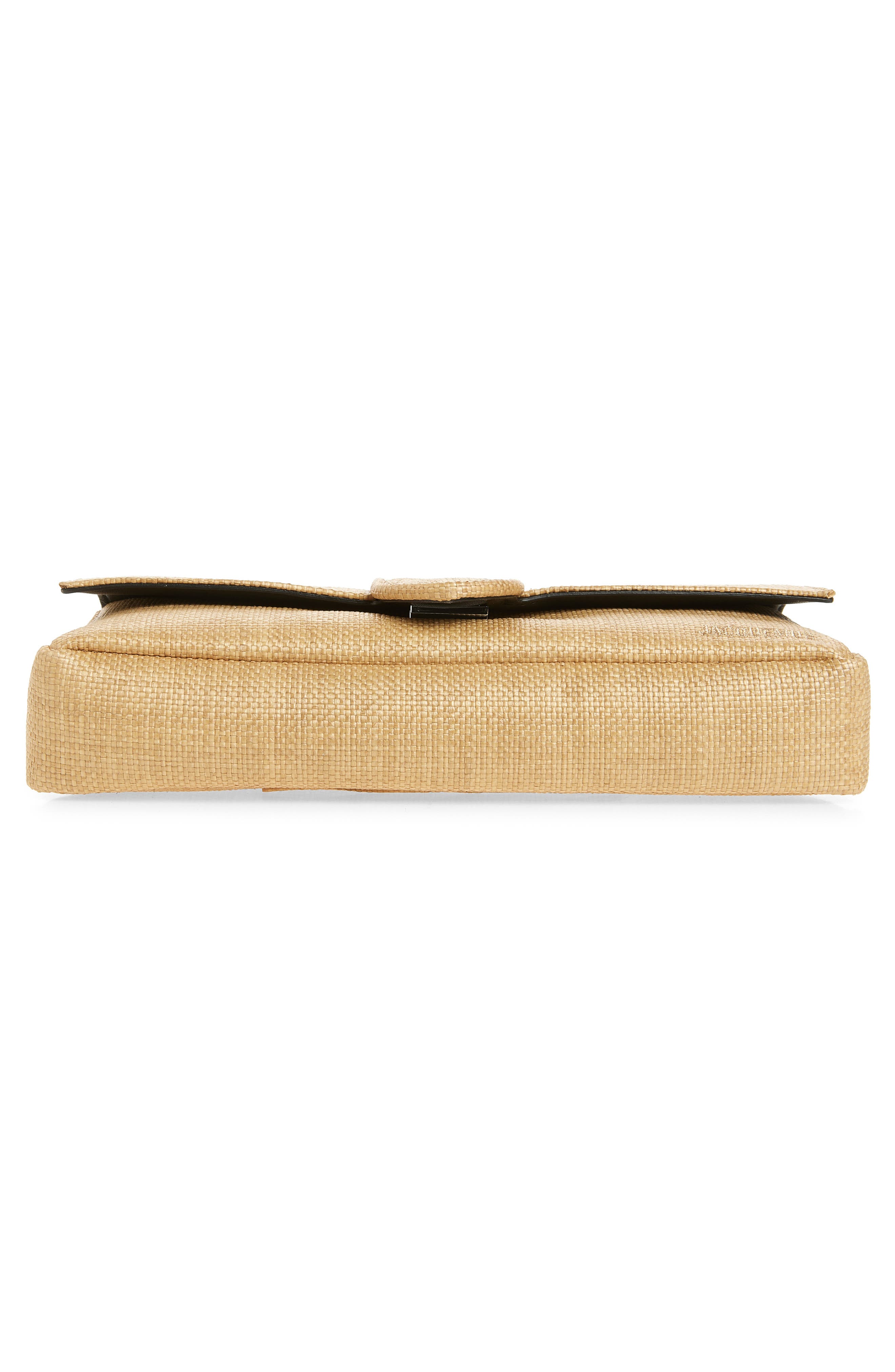 Jacquemus Le Bambino Raffia Effect Shoulder Bag, Alternate, color, Natural 142
