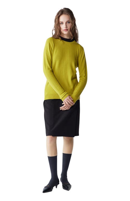 Gobi Mongolian Cashmere Crew Neck Sweater In Green