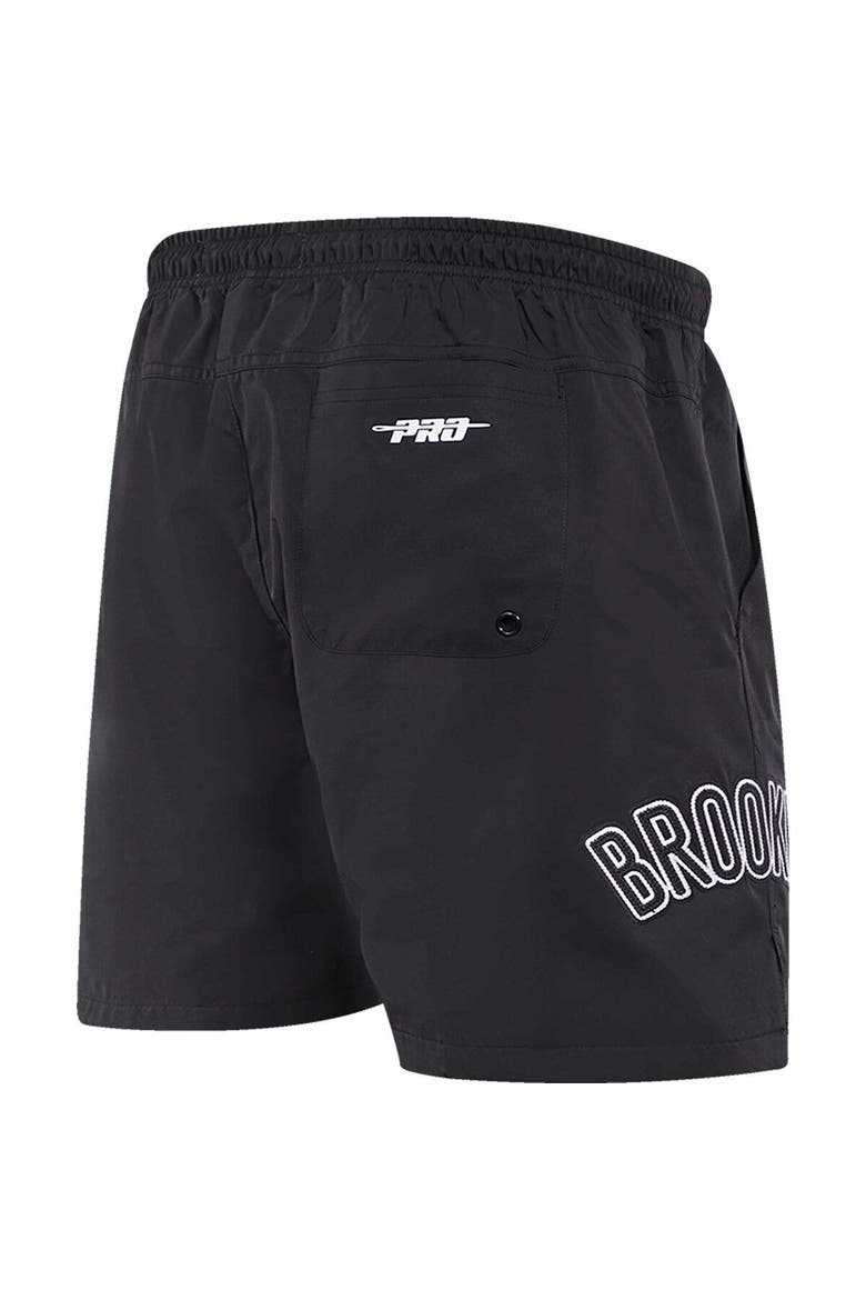 Men's Pro Standard Black Brooklyn Nets Classics Woven Shorts, Alternate, color, Black