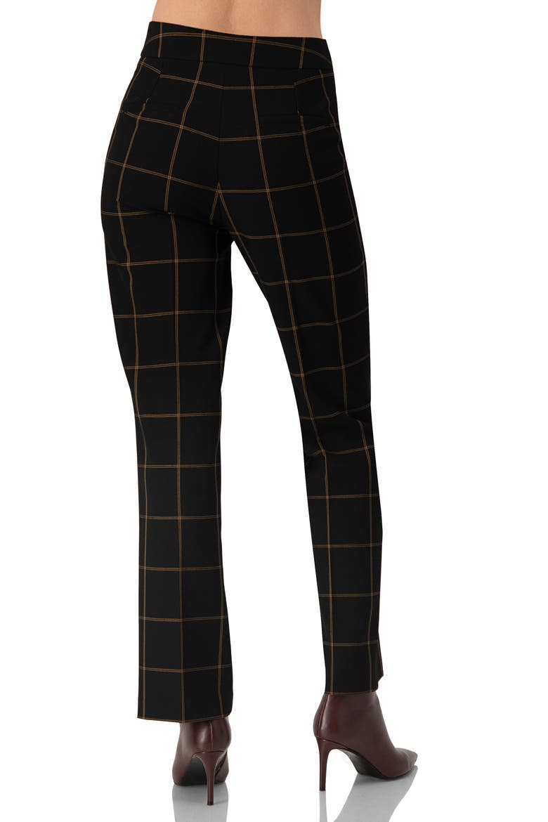 Black Tailored Straight-Leg Trousers, Alternate, color, Black