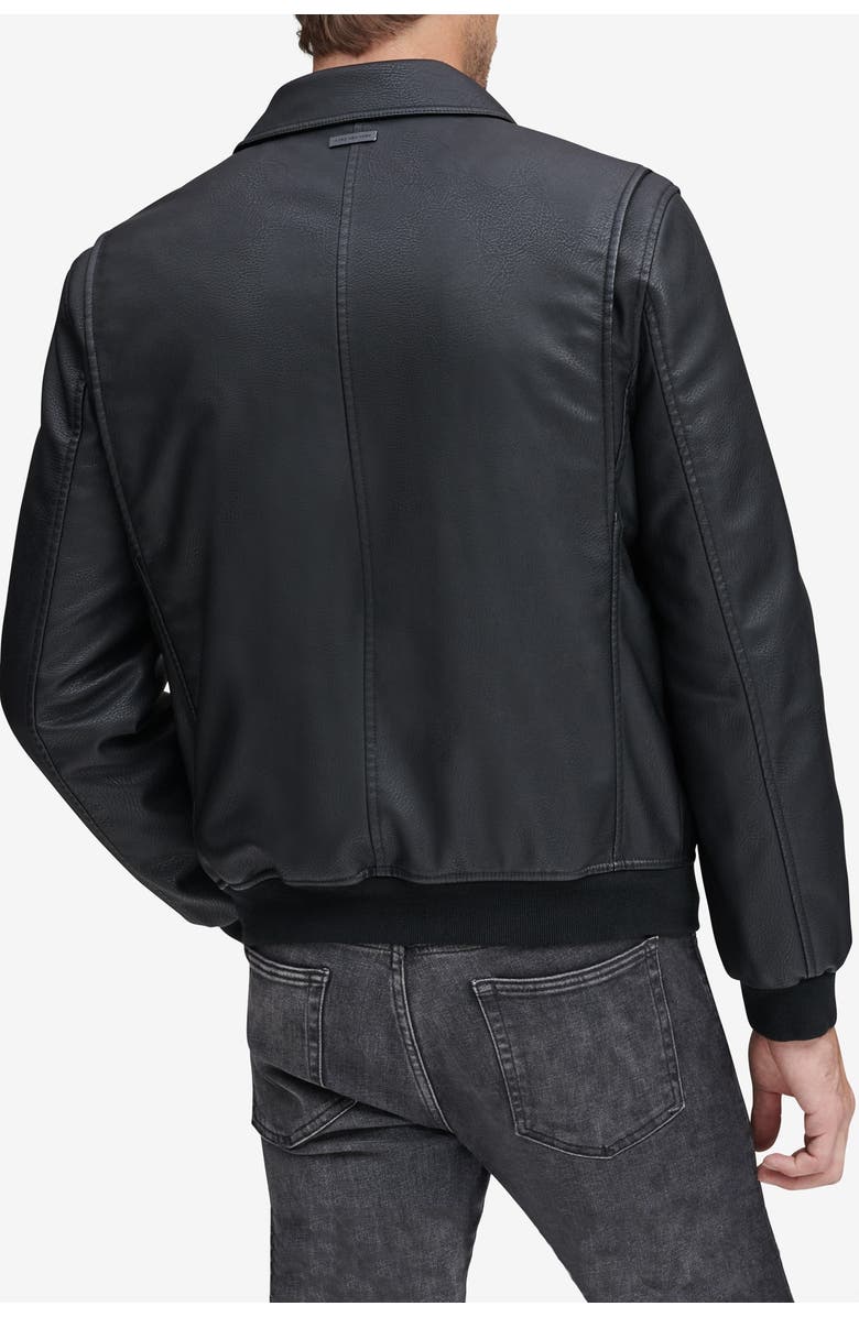 Andrew Marc Westerly Faux Leather Bomber Jacket, Alternate, color, 