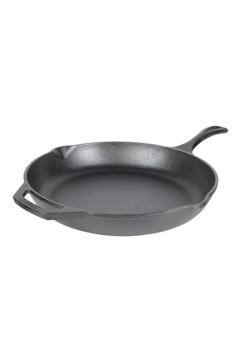 Chef Collection 12-Inch Cast Iron Skillet, Main, color, BLACK/BLACK