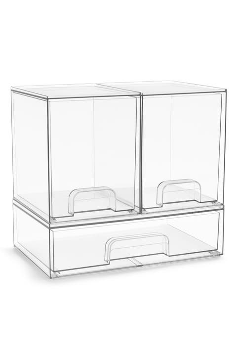 3-Pack Stackable Storage Drawers
