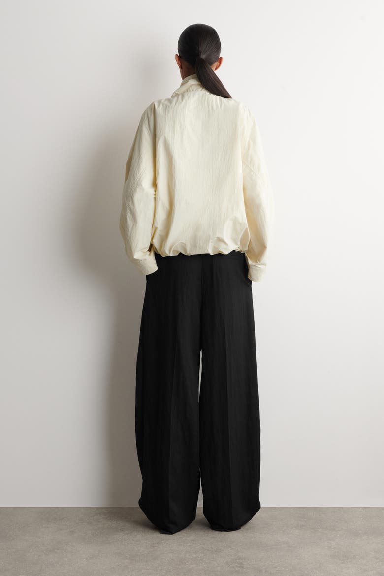 Nylon Mock-Neck Jacket, Alternate, color, CREAM