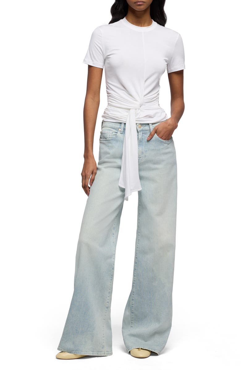 7 For All Mankind Lotta High Waist Wide Leg Jeans, Alternate, color, Stripes