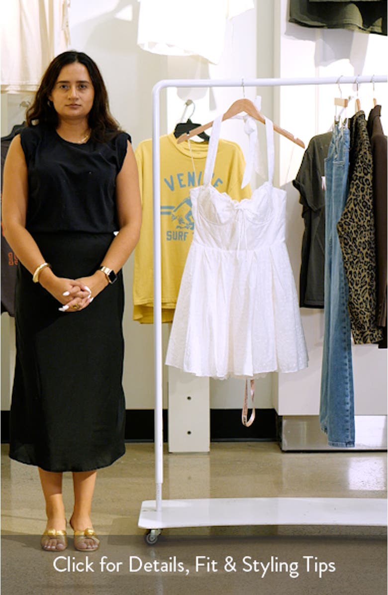 Harriet Halter Stretch Cotton Blend Fit & Flare Minidress, sales video thumbnail