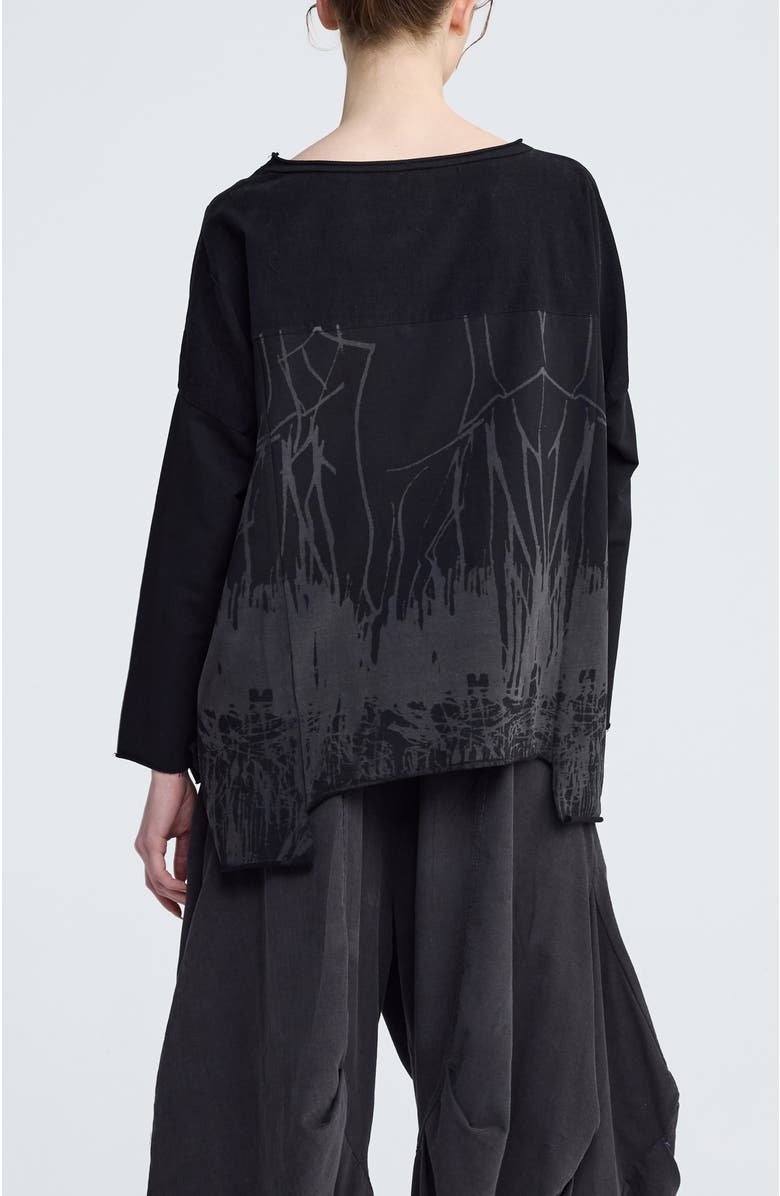 LUUKAA Cristal Textured Blouse, Alternate, color, Ink Black