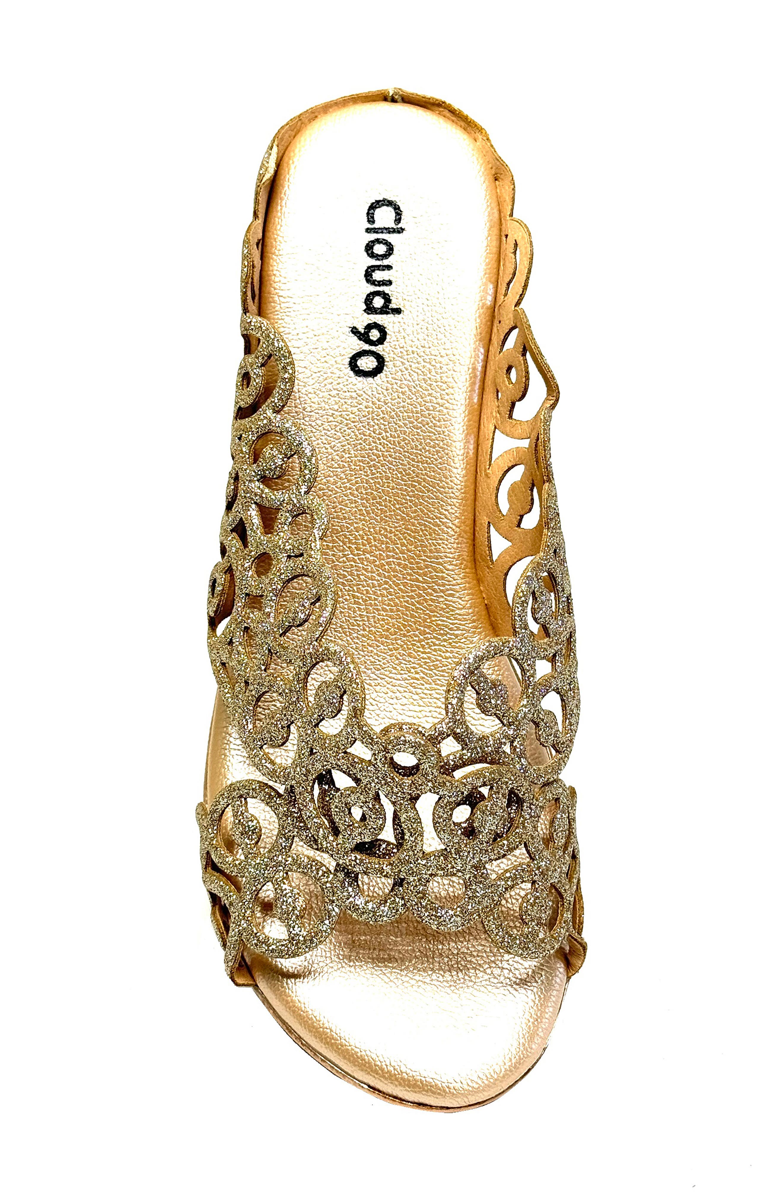 Magic Wedge Sandal, Alternate, color, CHAMPAGNE