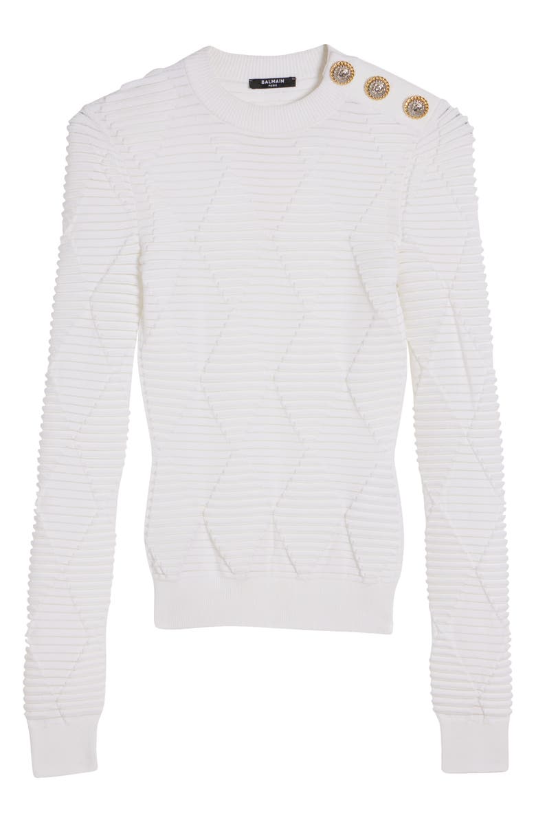 Balmain Diamond Texture Pattern Sweater, Alternate, color, 