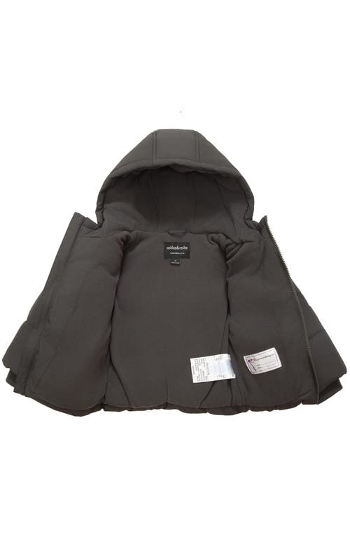 Rokka&rolla Fleece Lined Cloud Hooded Jacket In Gray