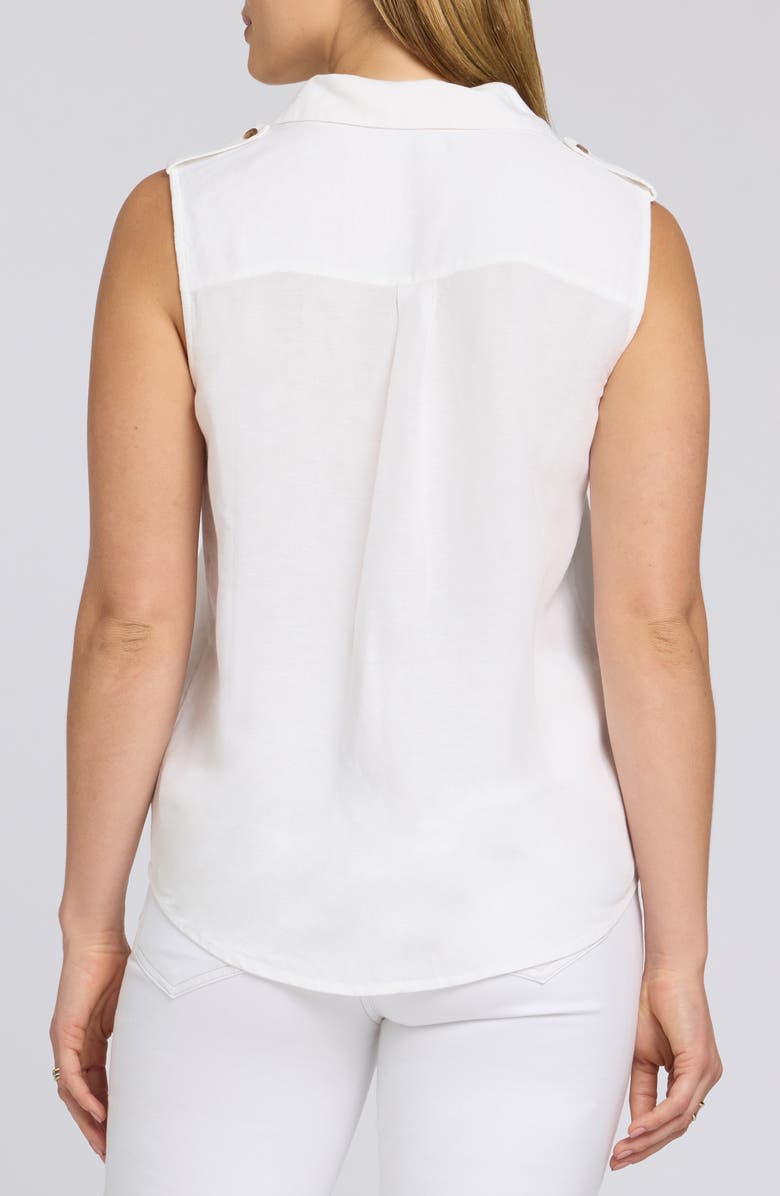 NYDJ Gabrielle Sleeveless Camp Shirt, Alternate, color, 