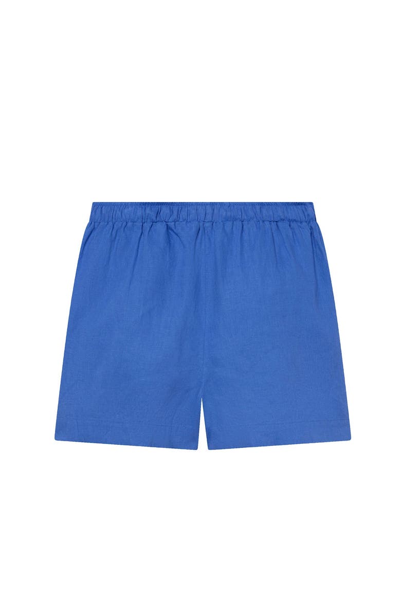 MINT VELVET Linen Drawstring Shorts, Alternate, color, Blue