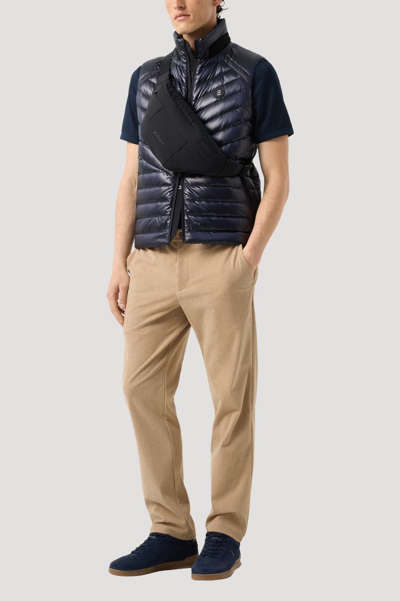 Lasse Lightweight Down Vest, Alternate, color, Navy blue