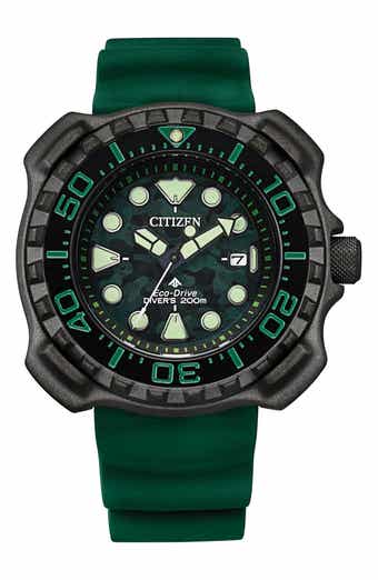 Citizen Promaster Dive Faux Leather Strap Watch, 46mm