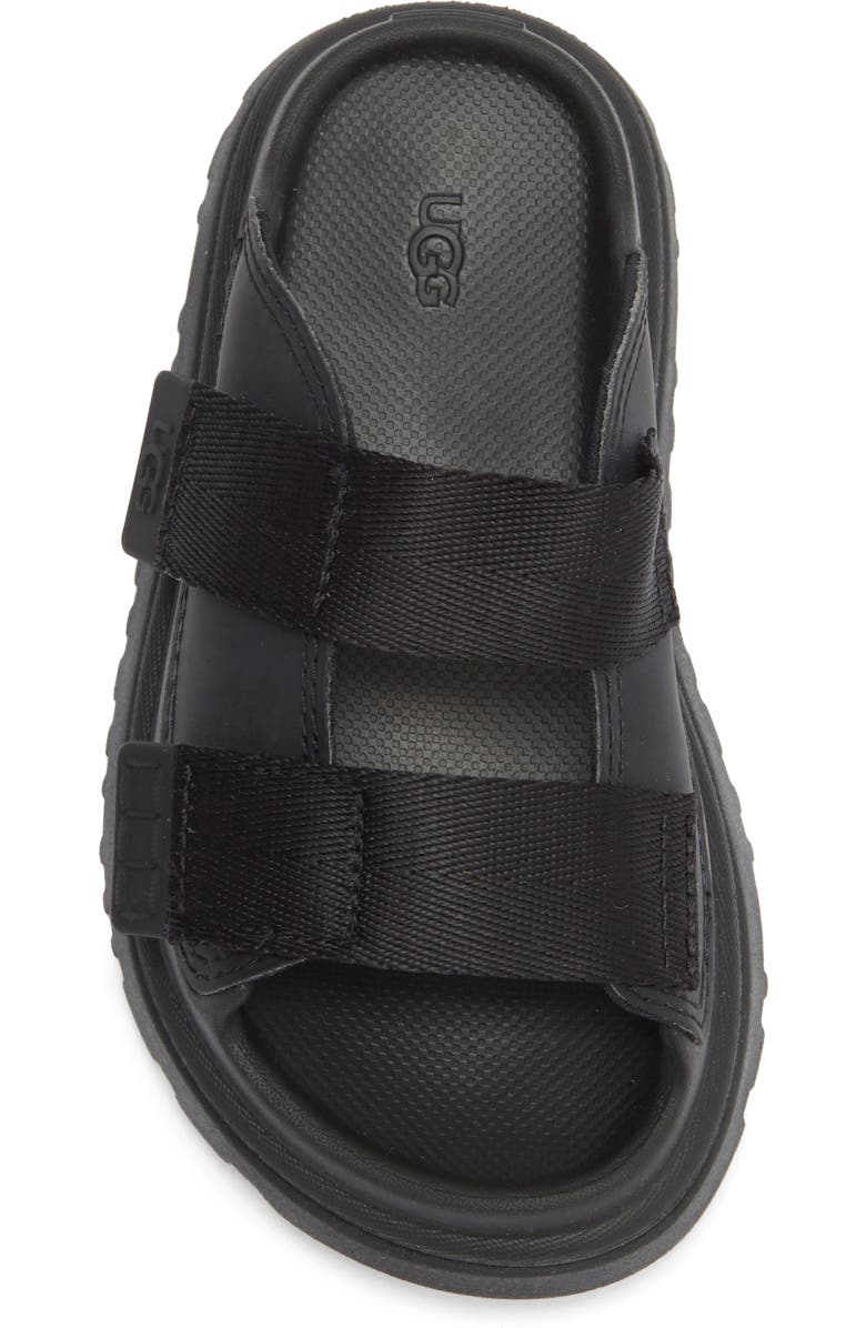 UGG<sup>®</sup> Kids' GoldenGlow Slide Sandal, Alternate, color, Black