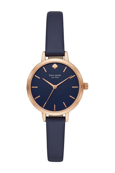 women's metro leather strap watch, 30mm
