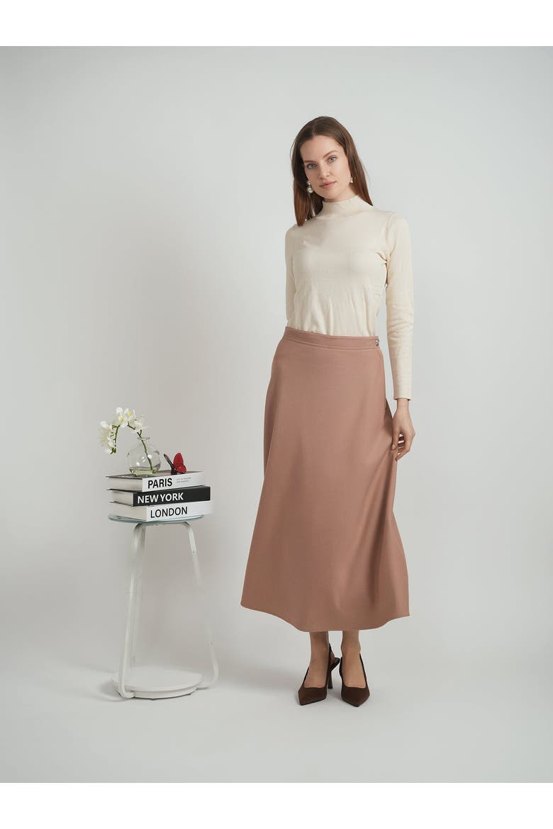 Paneled Pleated Skirt, Alternate, color, Black
