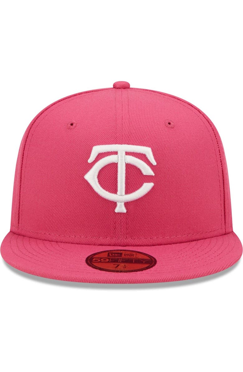 New Era Men's New Era Beetroot Minnesota Twins Logo 59FIFTY Fitted Hat, Alternate, color,