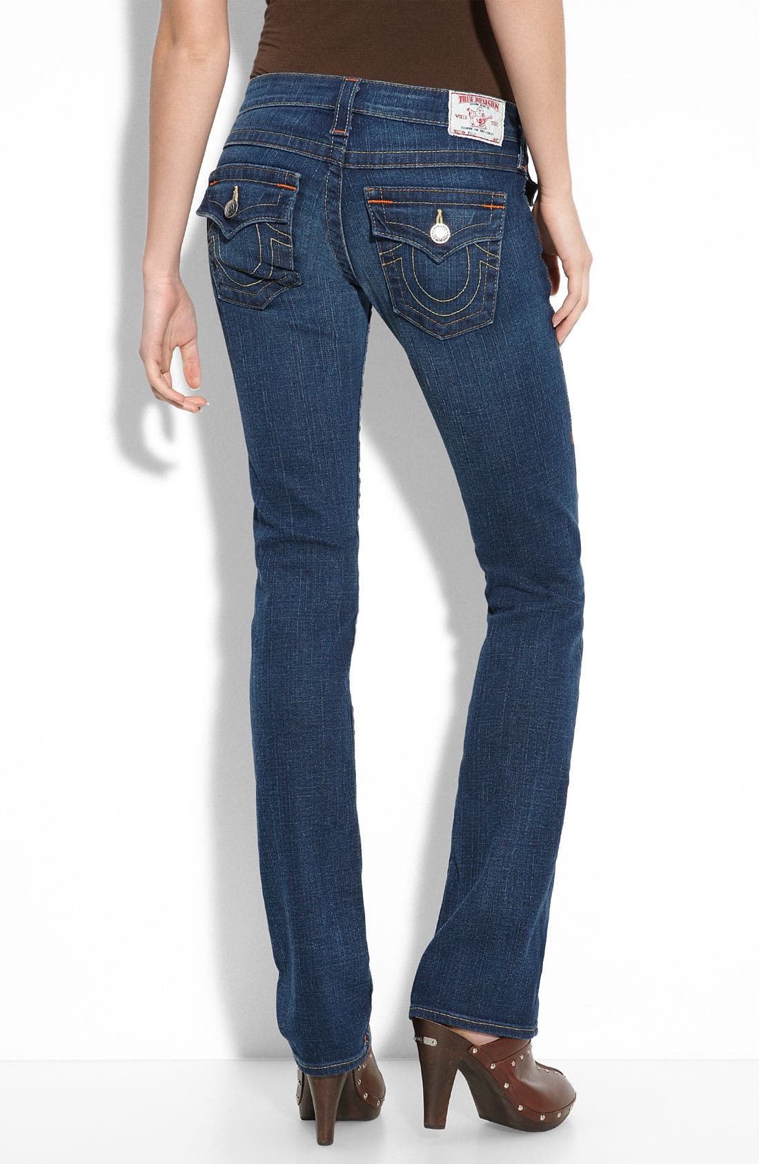 True Religion Brand Jeans 'Billy' Straight Leg Stretch Jeans (Women ...