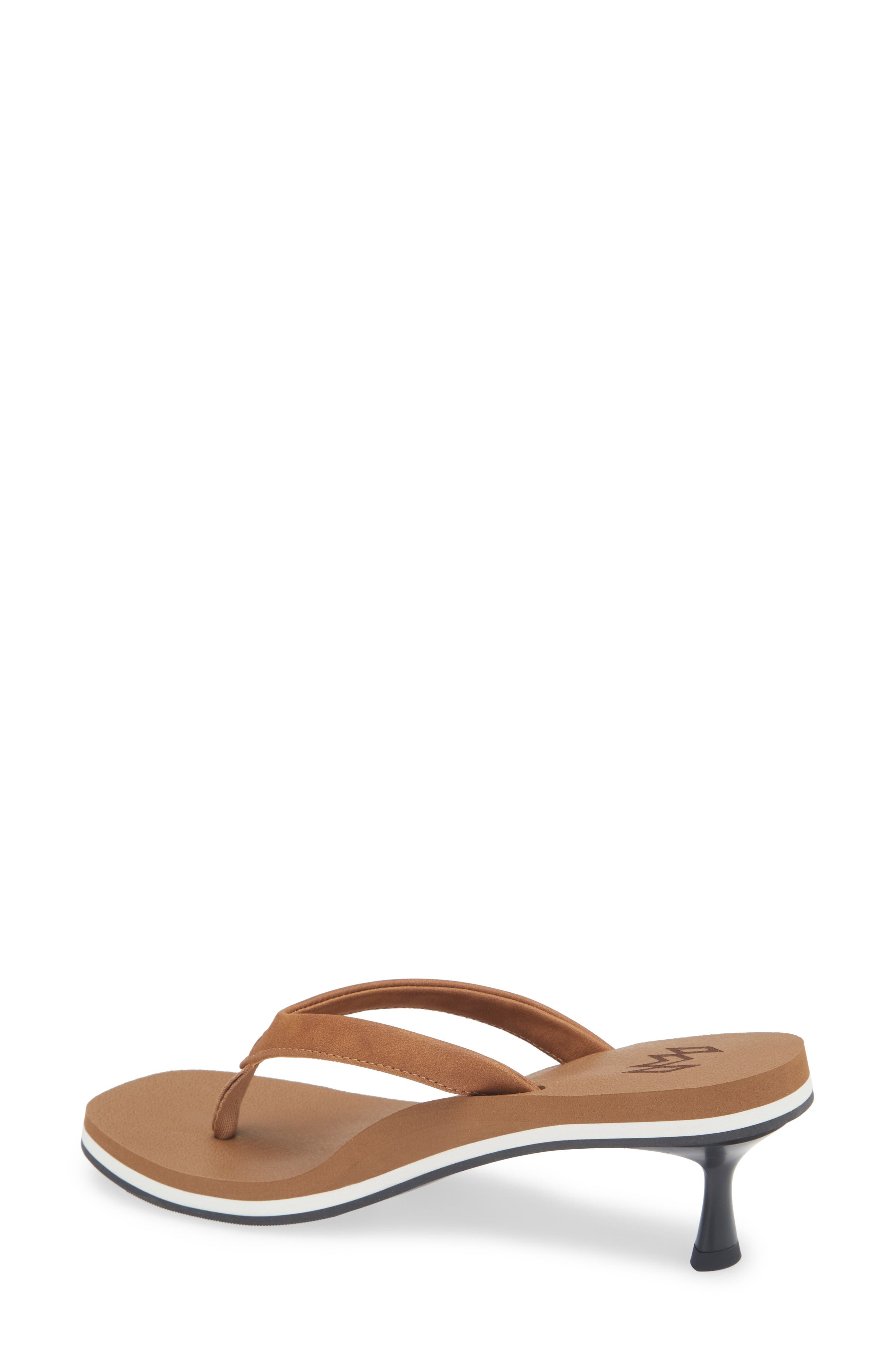 Kourt Kitten Heel Thong Sandal, Alternate, color, SADDLE