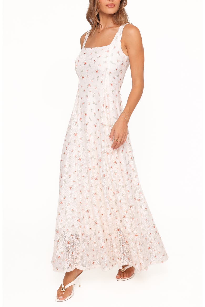Valley Maxi Dress, Alternate, color, WHITE FLORAL LACE